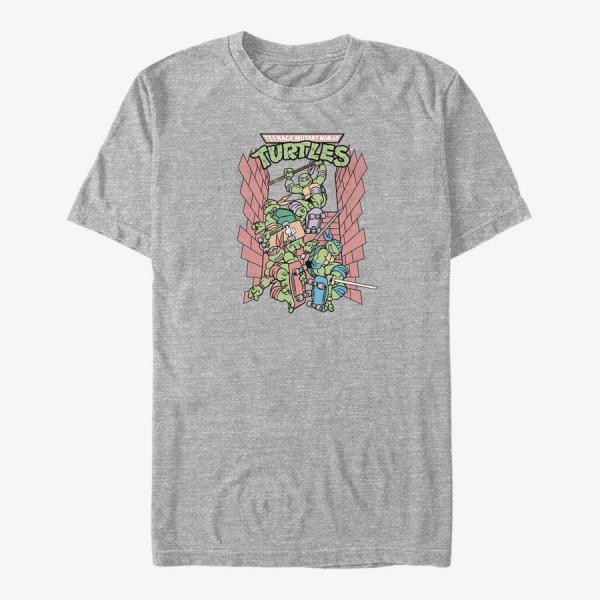 Queens Nickelodeon Teenage Mutant Ninja Turtles - 90s TMNT Unisex T-Shirt Heather Grey