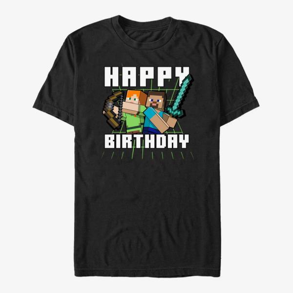 Tričko Merch Minecraft - Minecraft Birthday Unisex T-Shirt Black S
