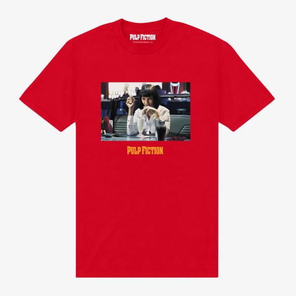 Tričko Merch Pulp Fiction - Pulp Fiction Mia Wallace Unisex T-Shirt Red M