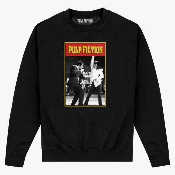 Queens Pulp Fiction - Pulp Fiction Dance Portrait Unisex Sweatshirt Black