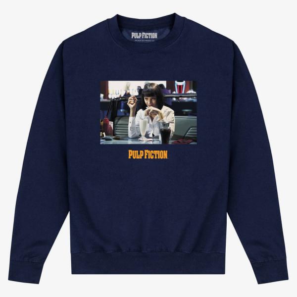 Queens Pulp Fiction - Pulp Fiction Mia Wallace Unisex Sweatshirt Navy