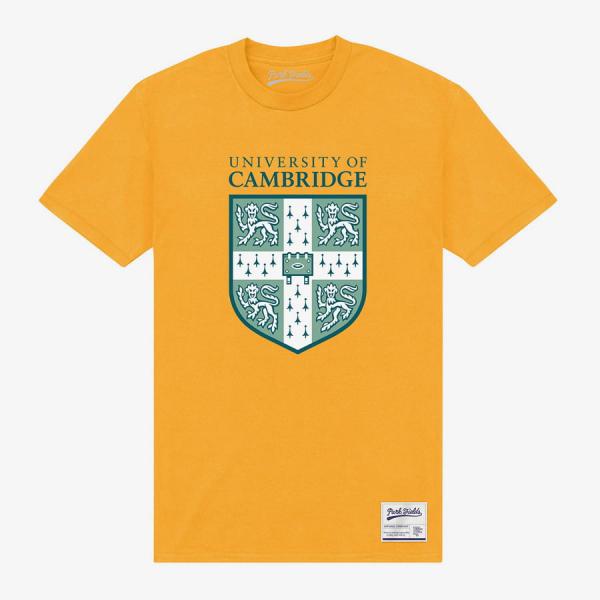 Tričko Merch Park Agencies - University Of Cambridge Shield Unisex T-Shirt Gold S