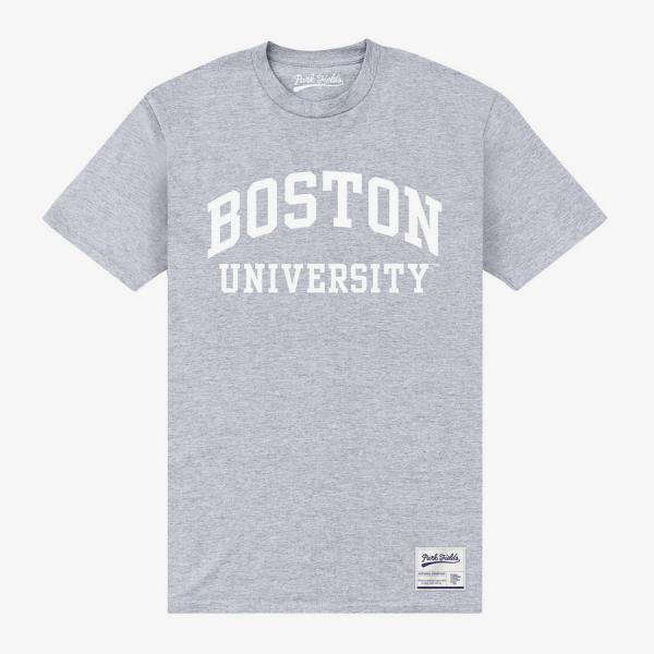Queens Park Agencies - Boston University Script Unisex T-Shirt Sport Grey