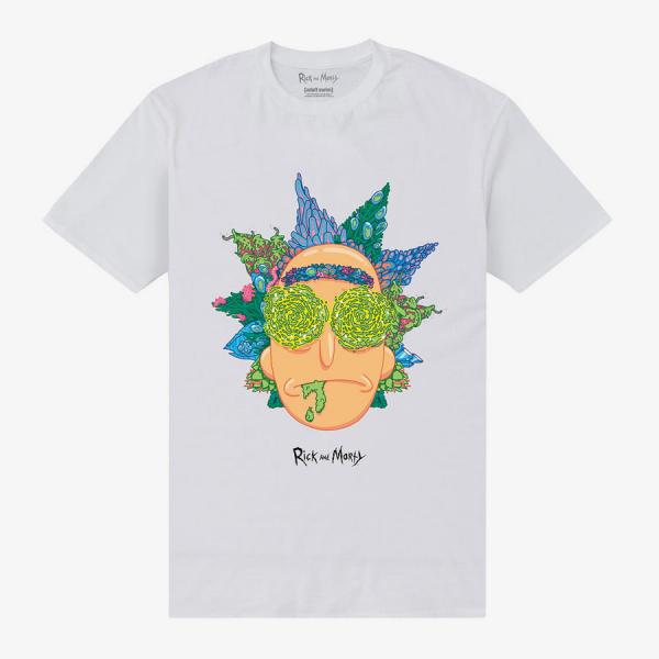 Tričko Merch Park Agencies - Rick and Morty Eyes Unisex T-Shirt White S