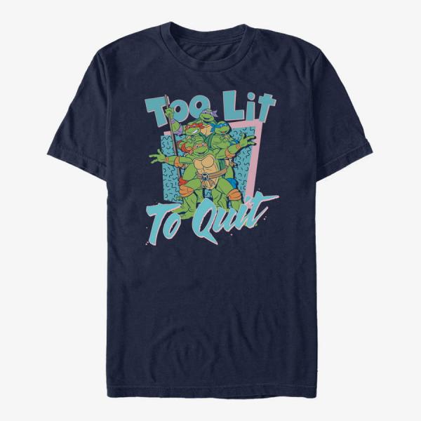 Queens Nickelodeon Teenage Mutant Ninja Turtles - Too Lit Unisex T-Shirt Navy Blue