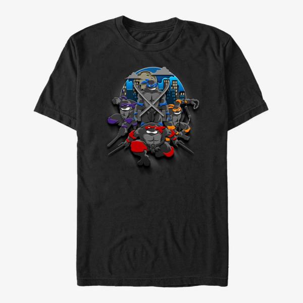 Tričko Merch Nickelodeon Teenage Mutant Ninja Turtles - Heroes in a Half shell Unisex T-Shirt Black S