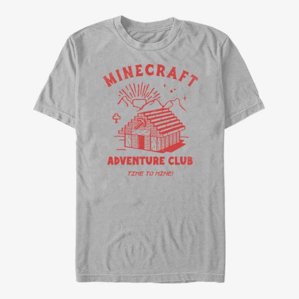 Tričko Merch Minecraft - Time To Mine Unisex T-Shirt Ash Grey L