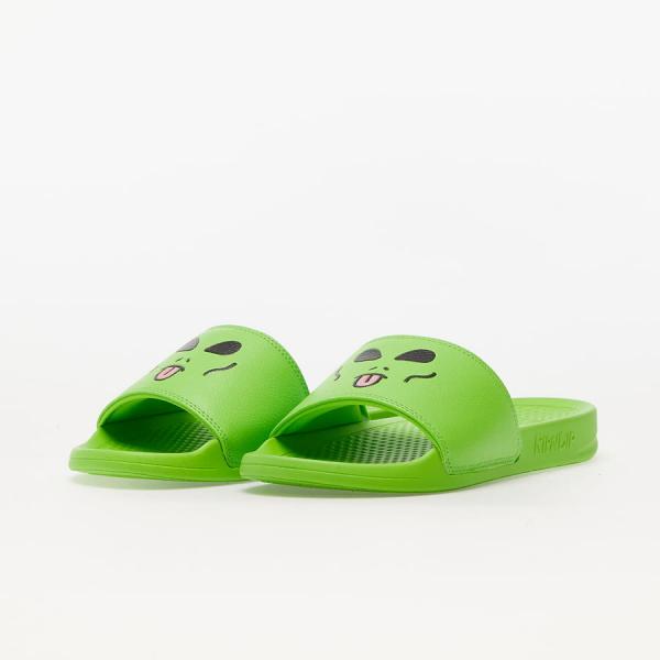RIPNDIP Lord Alien Face Slides Green