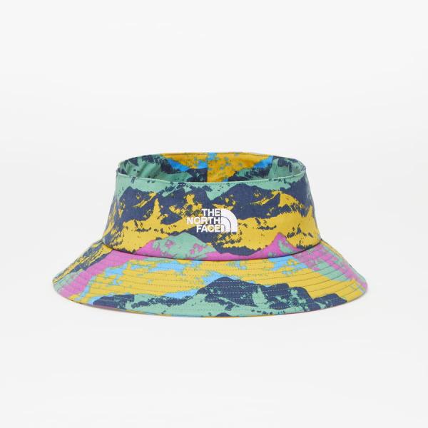 Klobouk The North Face Class V Top Knot Bucket Arrowwood Yellow Mountain Panorama Print