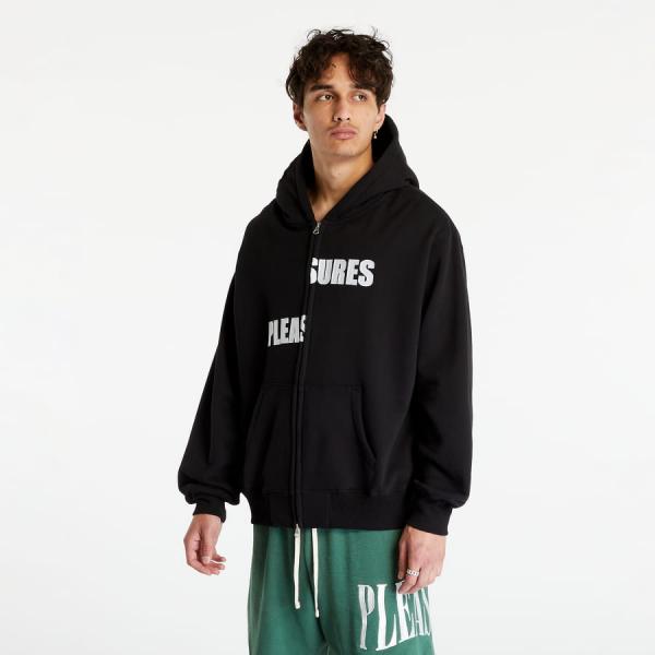 Mikina PLEASURES Evolution Zip Up Hoodie Black