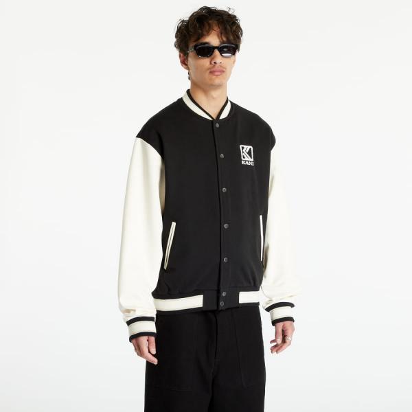 Bunda Karl Kani Og Fleece College Jacket Black/ Off White XL