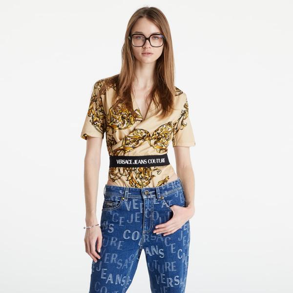 Dámský top Versace Jeans Couture Jer. Cot. Top Print Garland
