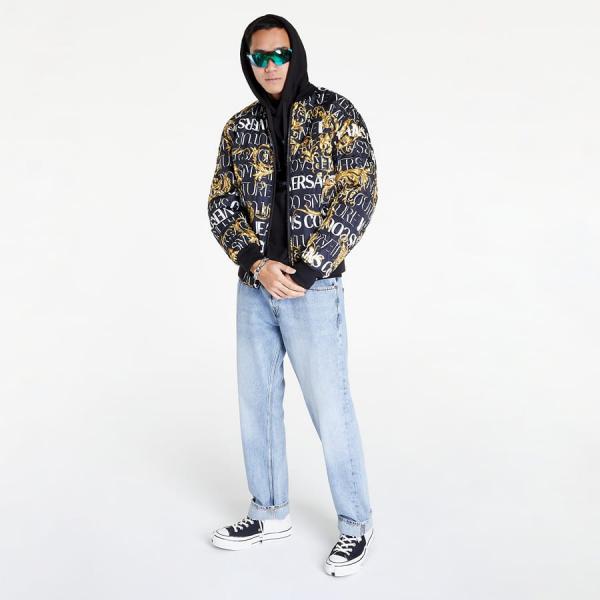 Bomber bunda Versace Jeans Couture Reversible Logo Jacket Black/ Gold