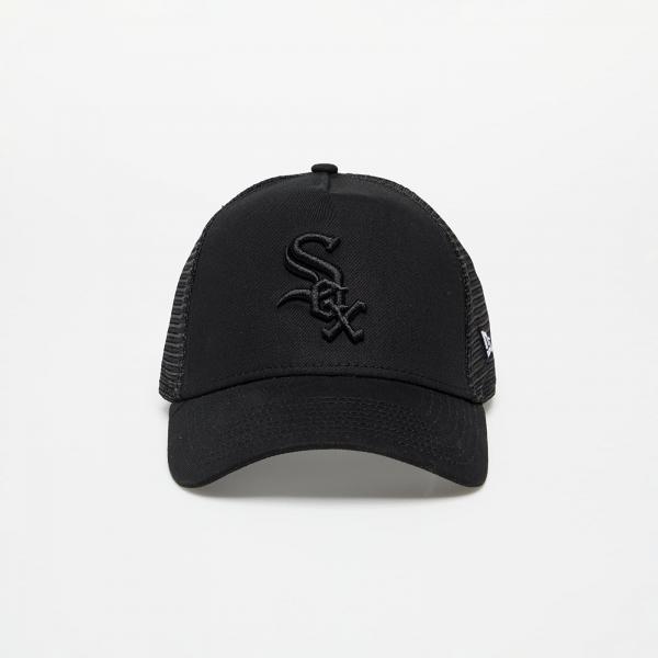 New Era Chicago White Sox Tonal Mesh A-Frame Trucker Cap Black