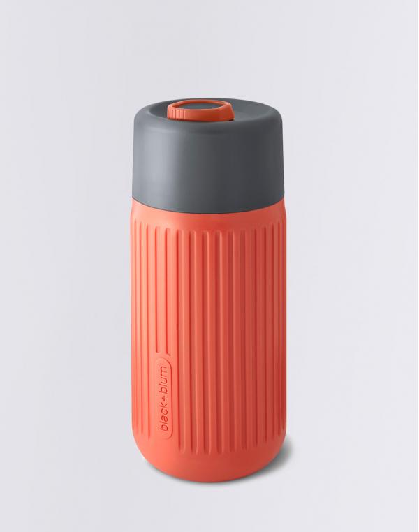Black+Blum Glass Travel Cup Grey/Coral