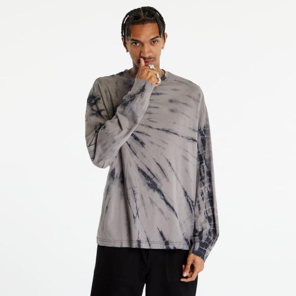 Tričko Urban Classics Boxy Tye Dye LS Black/ Asphalt M