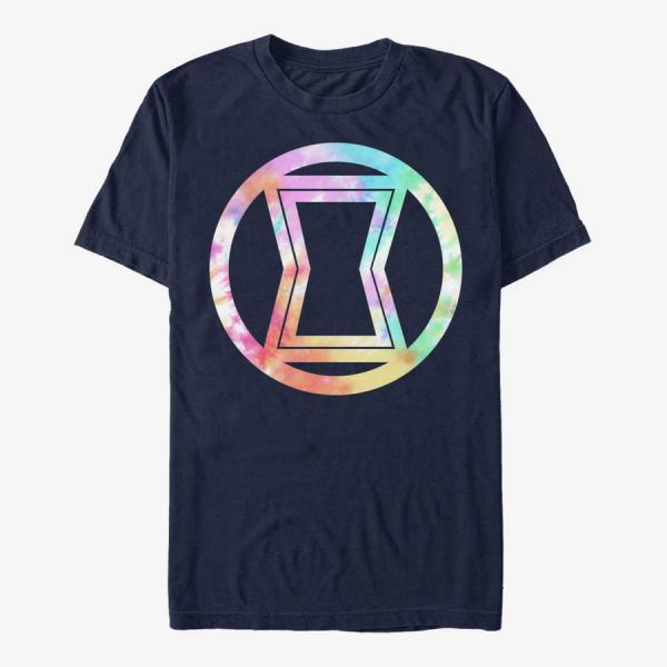 Tričko Merch Marvel Avengers Classic - Widow Tie Unisex T-Shirt Navy Blue S