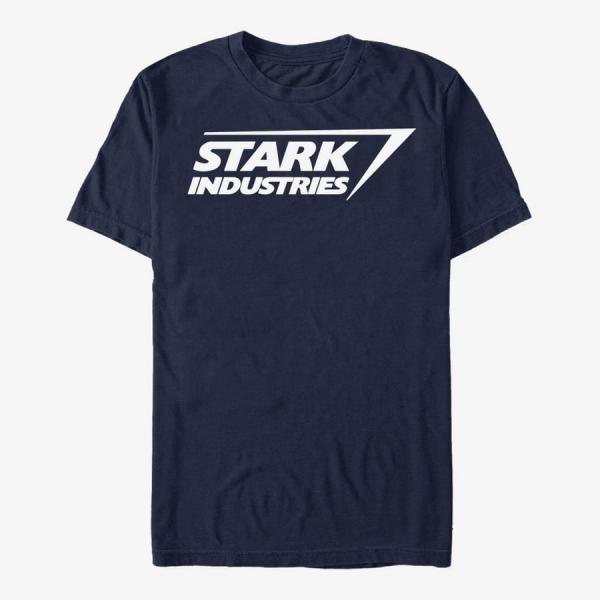 Tričko Merch Marvel Avengers Classic - Stark Logo Unisex T-Shirt Navy Blue XL