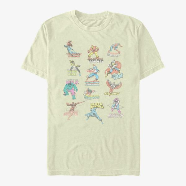 Queens Marvel Avengers Classic - Character Chart Unisex T-Shirt Natural