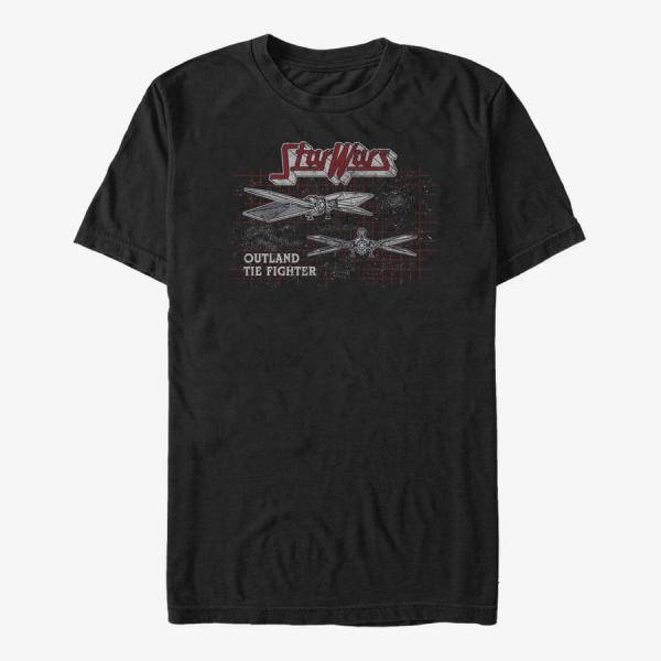 Queens Star Wars: The Mandalorian - OUTLAND TIE FIGHTER Unisex T-Shirt Black