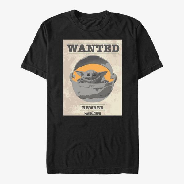 Tričko Merch Star Wars: The Mandalorian - Wanted Child Unisex T-Shirt Black S
