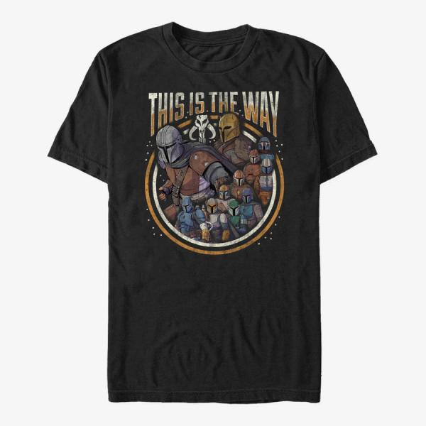 Tričko Merch Star Wars: The Mandalorian - The Way Group Unisex T-Shirt Black S