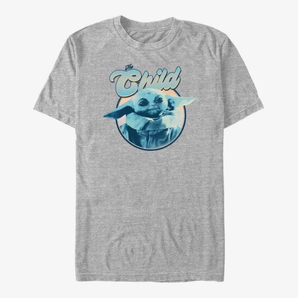Queens Star Wars: The Mandalorian - Retro Child 2 Unisex T-Shirt Heather Grey