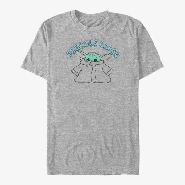 Queens Star Wars: The Mandalorian - Too Precious Unisex T-Shirt Heather Grey