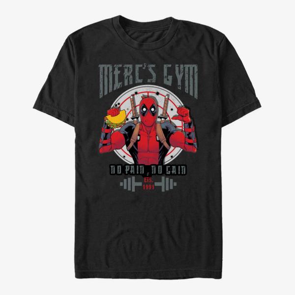 Tričko Merch Marvel Deadpool - Deadpools Gym Unisex T-Shirt Black M