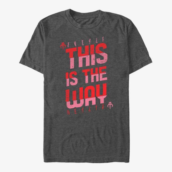 Tričko Merch Star Wars: The Mandalorian - Only Way Unisex T-Shirt Dark Heather Grey S