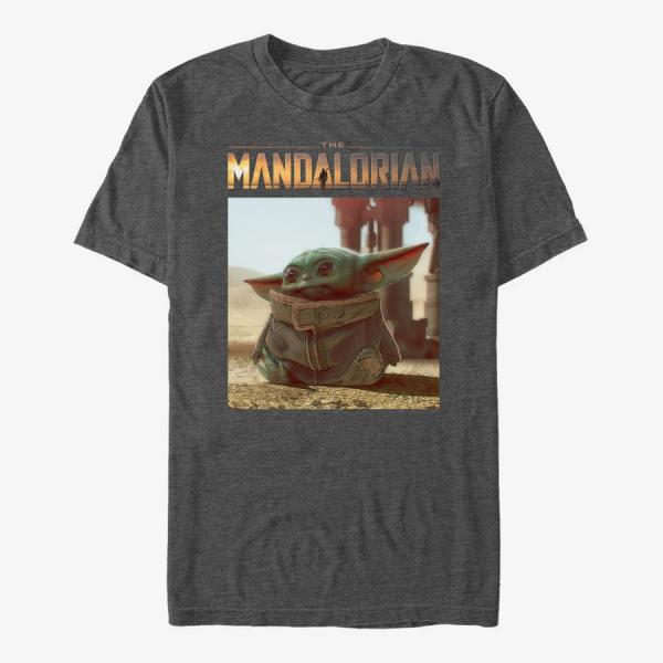 Queens Star Wars: The Mandalorian - Yo Baby Unisex T-Shirt Dark Heather Grey