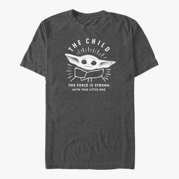 Queens Star Wars: The Mandalorian - Little One Unisex T-Shirt Dark Heather Grey