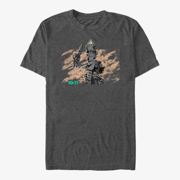 Queens Star Wars: The Mandalorian - IG11 Droid Unisex T-Shirt Dark Heather Grey