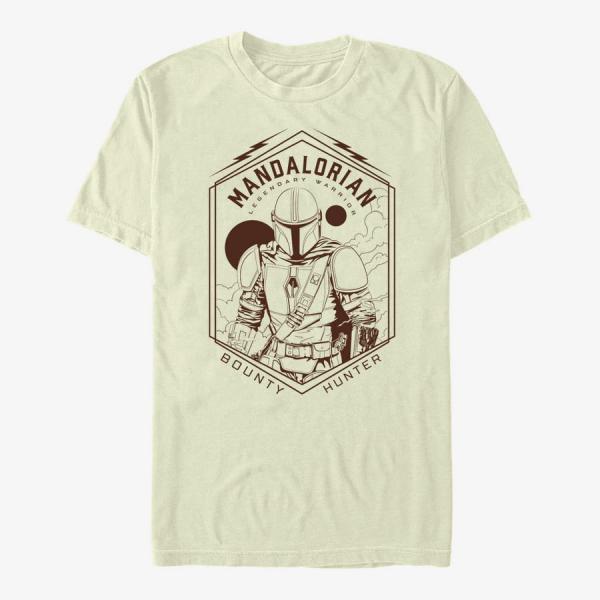 Tričko Merch Star Wars: The Mandalorian - Bounty Warrior Unisex T-Shirt Natural XL