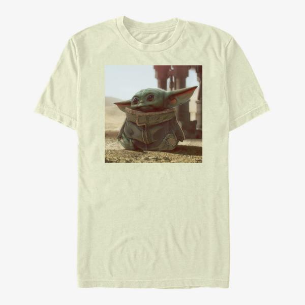 Tričko Merch Star Wars: The Mandalorian - Tiny Green Unisex T-Shirt Natural XL