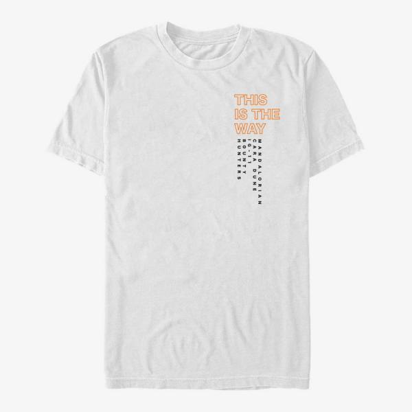 Queens Star Wars: The Mandalorian - The Way Pocket Unisex T-Shirt White