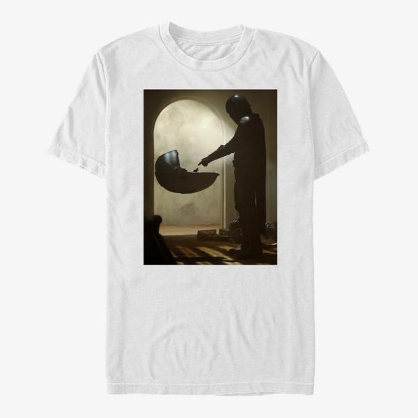 Tričko Merch Star Wars: The Mandalorian - Tall Scene Unisex T-Shirt White S