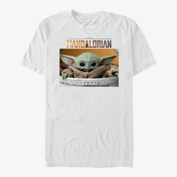 Tričko Merch Star Wars: The Mandalorian - Small Box Unisex T-Shirt White XXXL