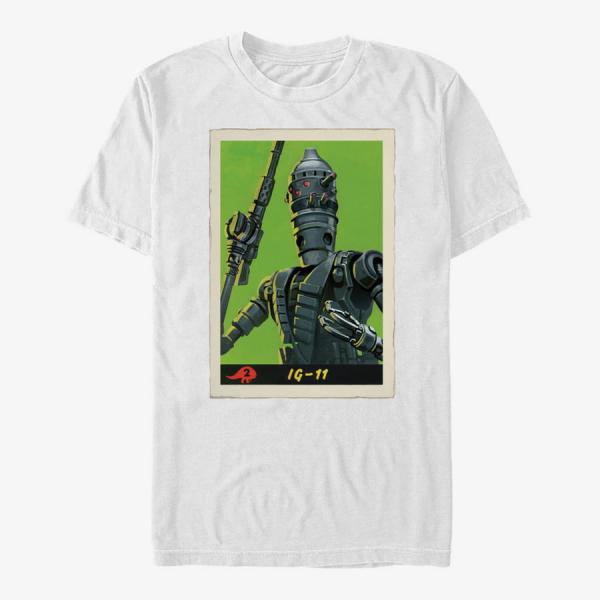 Tričko Merch Star Wars: The Mandalorian - IG Poster Unisex T-Shirt White L