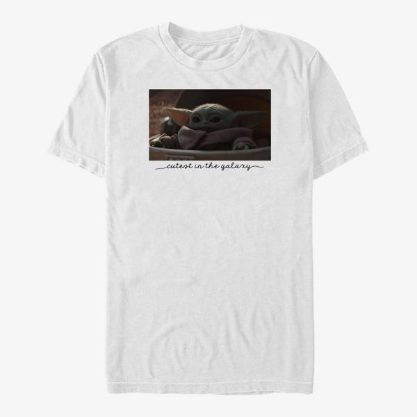 Tričko Merch Star Wars: The Mandalorian - Cutest Photo Unisex T-Shirt White S