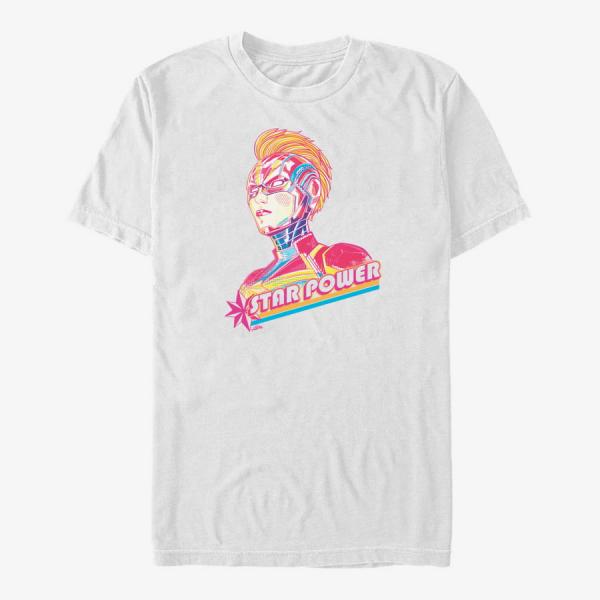 Queens Captain Marvel: Movie - Pop Star Unisex T-Shirt White