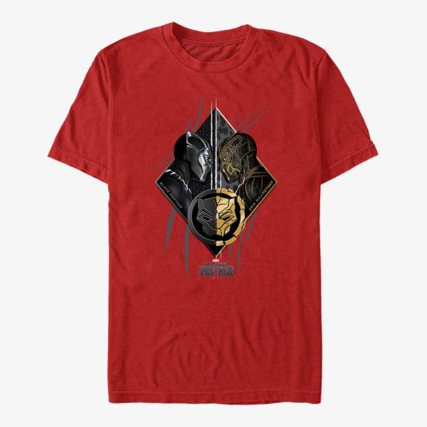 Tričko Merch Marvel Black Panther: Movie - Face To Face Unisex T-Shirt Red S