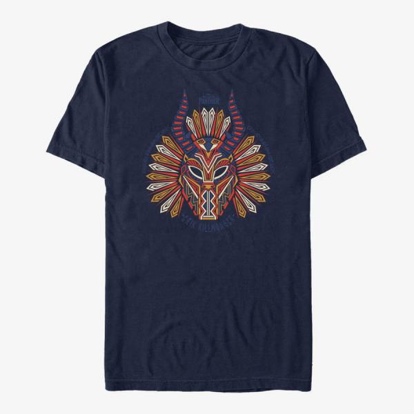 Queens Marvel Black Panther: Movie - Kilmonger Tribal Unisex T-Shirt Navy Blue