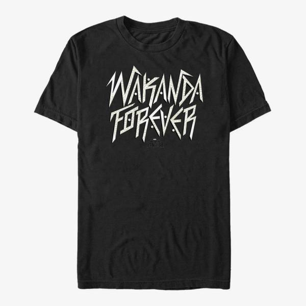 Tričko Merch Marvel Black Panther: Movie - Wakanda Simp Forevs Unisex T-Shirt Black S