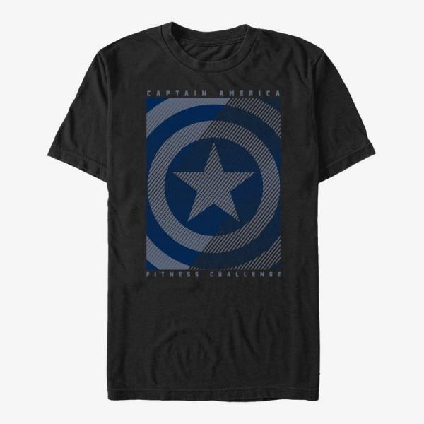 Tričko Merch Marvel Avengers Classic - Shield Camp Unisex T-Shirt Black XXL