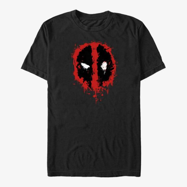 Tričko Merch Marvel Deadpool - Deadpool Splatter Icon Unisex T-Shirt Black XXL