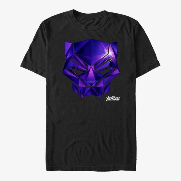 Tričko Merch Marvel Avengers: Infinity War - Diamond Panther Unisex T-Shirt Black S