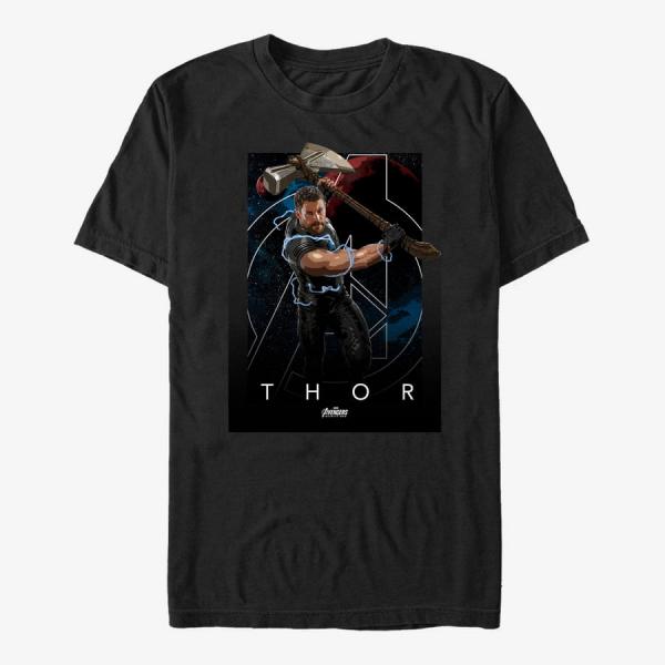 Tričko Merch Marvel Avengers: Infinity War - Mighty Thor Unisex T-Shirt Black S