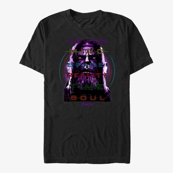 Queens Marvel Avengers: Infinity War - Thanos Stone Words Unisex T-Shirt Black