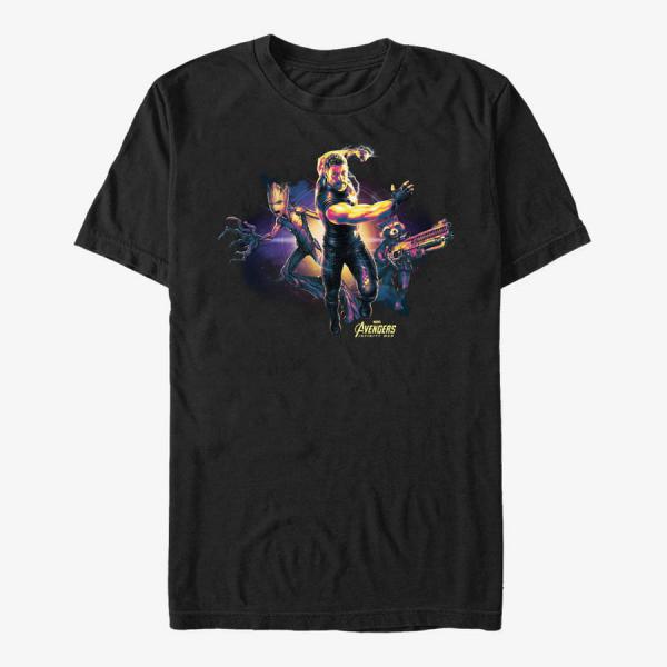 Queens Marvel Avengers: Infinity War - Thor Team Burst Unisex T-Shirt Black